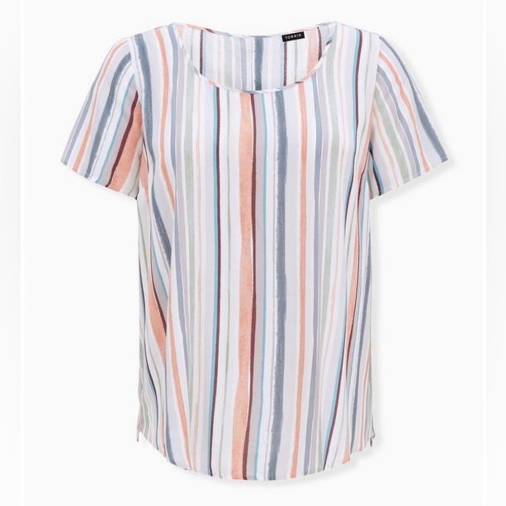 Torrid Abbey Gauze Button Back Blouse